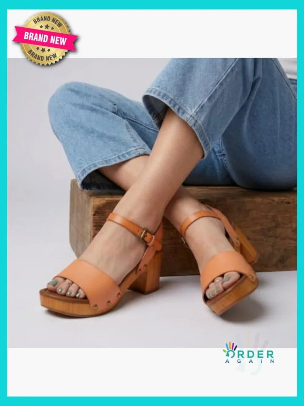 Wedge Sandal with Memory Foam Insole Adjustable Strap Block Heel Open Toe